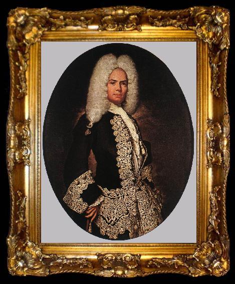 framed  GHISLANDI, Vittore Portrait of a Gentleman sdg, ta009-2